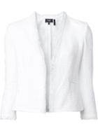 Theory Frayed Jacket, Women's, Size: 12, White, Cotton/polyamide