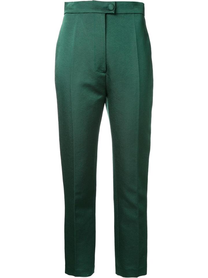 Martin Grant Tailored Cropped Trousers - Green