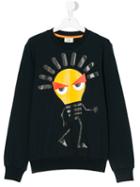 Fendi Kids - Teen Lightbulb Print Sweatshirt - Kids - Cotton/spandex/elastane - 14 Yrs, Blue