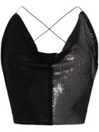 Beau Souci Bi-chain Mail Cami Top - Black