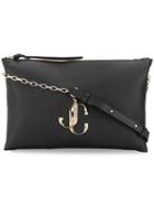Jimmy Choo Varenne Jc Logo Shoulder Bag - Black