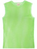 Nude Mesh Vest Top - Green