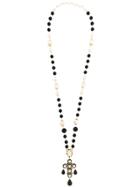 Dolce & Gabbana Crystal Bead Lariat Necklace - Black