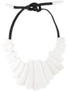 Monies Cluster Necklace - White