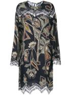 Just Cavalli Aztec Print Dress - Black