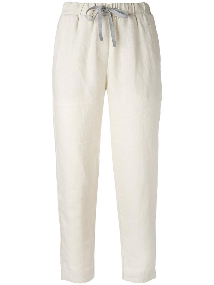 Le Tricot Perugia - Slouch Trousers - Women - Linen/flax - 44, Nude/neutrals, Linen/flax