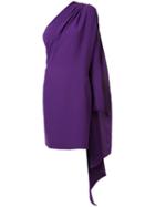 Gareth Pugh - One Shoulder Dress - Women - Silk/polyester - 38, Pink/purple, Silk/polyester