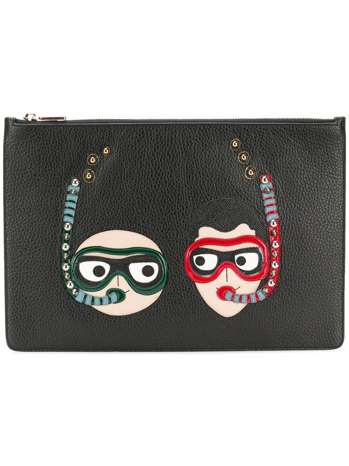 Dolce & Gabbana Dg Family Clutch Bag - Black