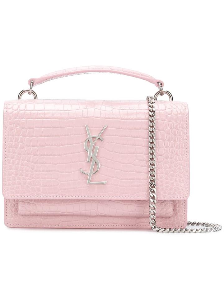 Saint Laurent Sunset Flap Chain Wallet - Pink