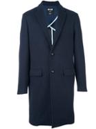 Msgm Flap Pockets Mid-length Coat, Men's, Size: 48, Blue, Polyester/acetate/virgin Wool