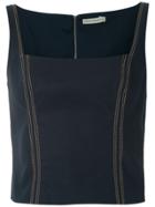 Martha Medeiros Anne Square Neck Top - Blue