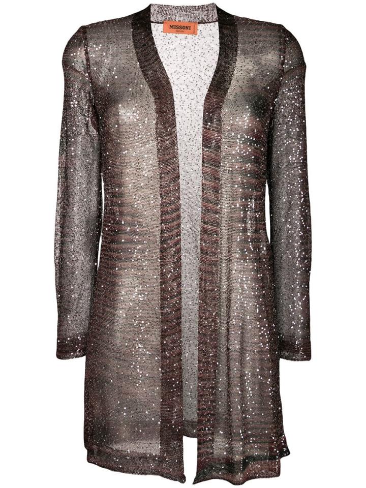 Missoni Sheer Sequin Cardigan - Red
