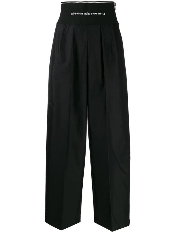 Alexander Wang High Waisted Logo Trousers - Black