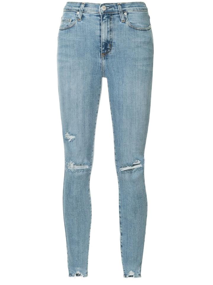 Nobody Denim Cult Distressed Skinny Jeans - Blue