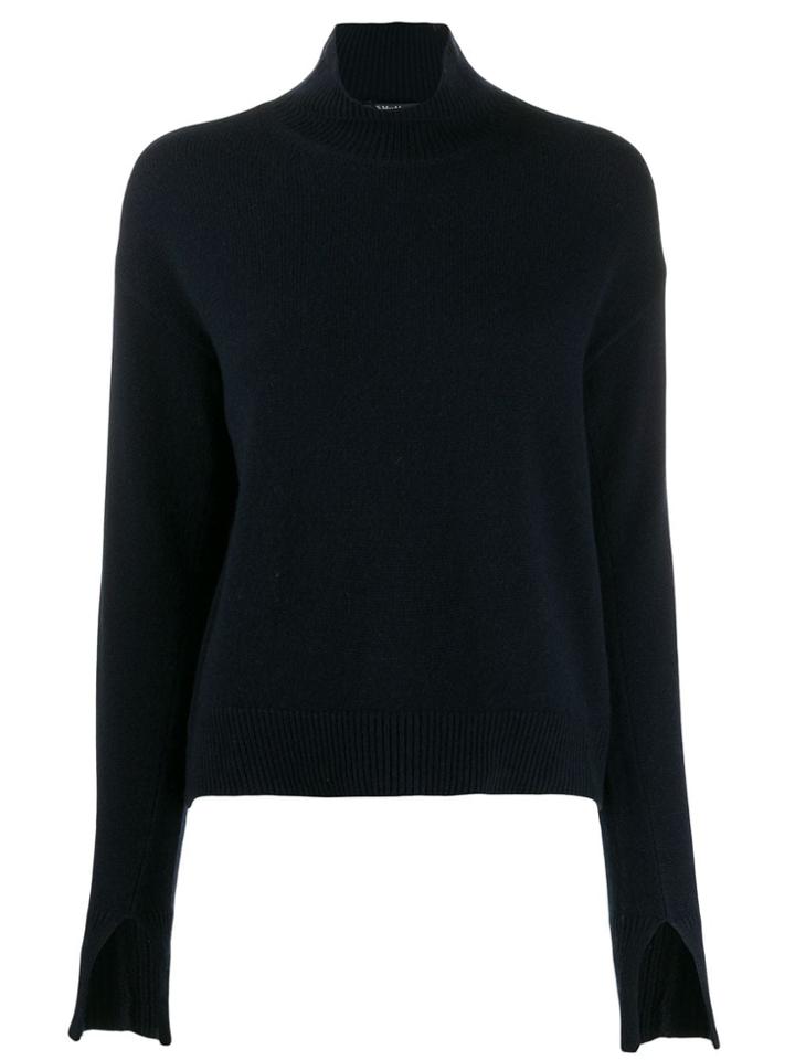 Max Mara Turtle Neck Knitted Sweater - Blue