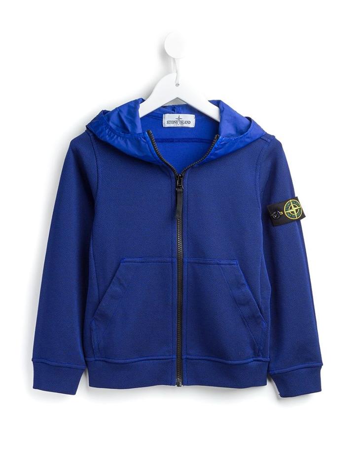 Stone Island Kids Zipped Hoodie, Boy's, Size: 6 Yrs, Blue