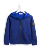 Stone Island Kids Zipped Hoodie, Boy's, Size: 6 Yrs, Blue