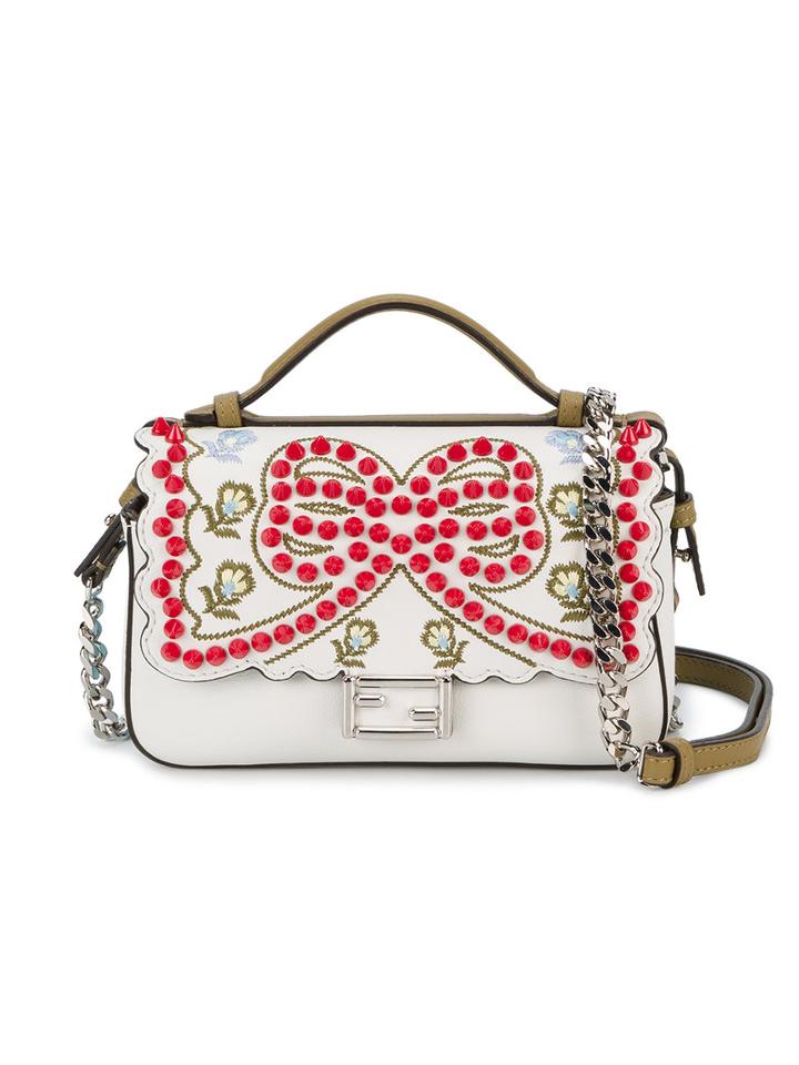 Fendi - Double Micro Baguette Bag - Women - Leather/metal - One Size, Women's, Blue, Leather/metal