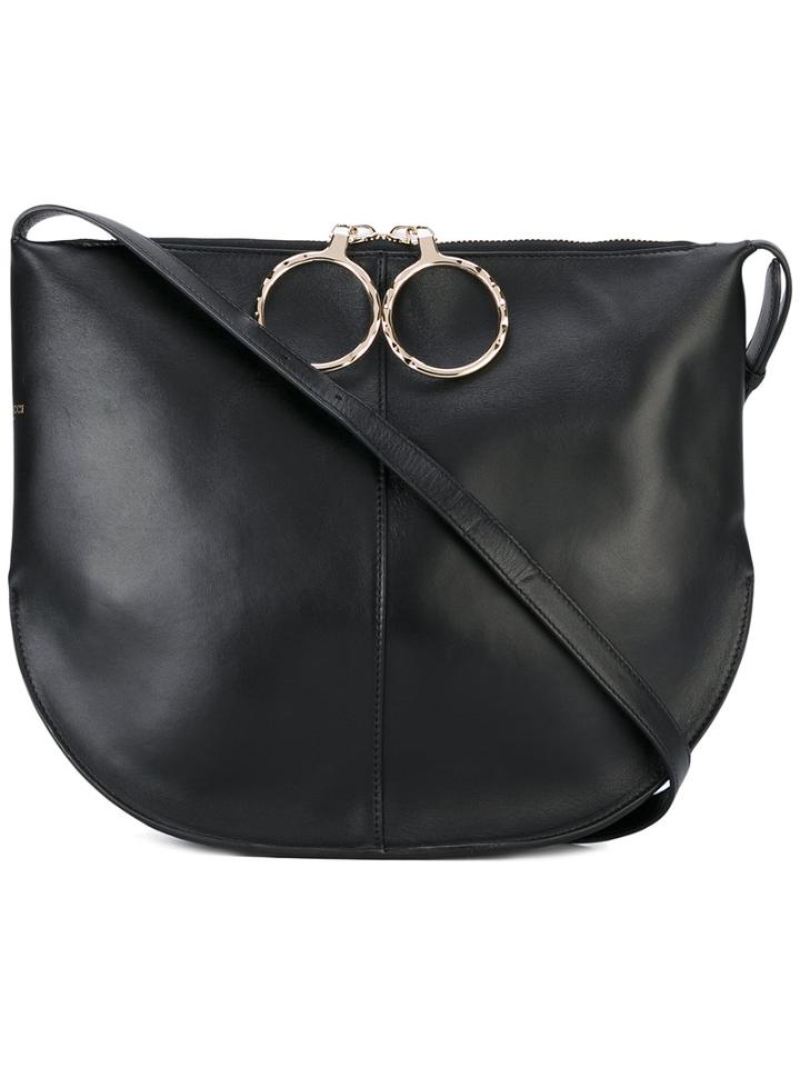 Satchel Shoulder Bag - Women - Leather - One Size, Black, Leather, Nina Ricci