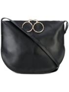 Satchel Shoulder Bag - Women - Leather - One Size, Black, Leather, Nina Ricci