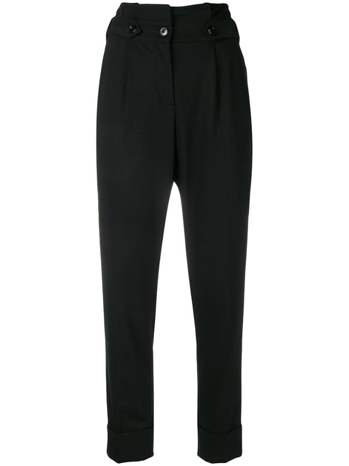 Liu Jo Plain Tapered Trousers - Black