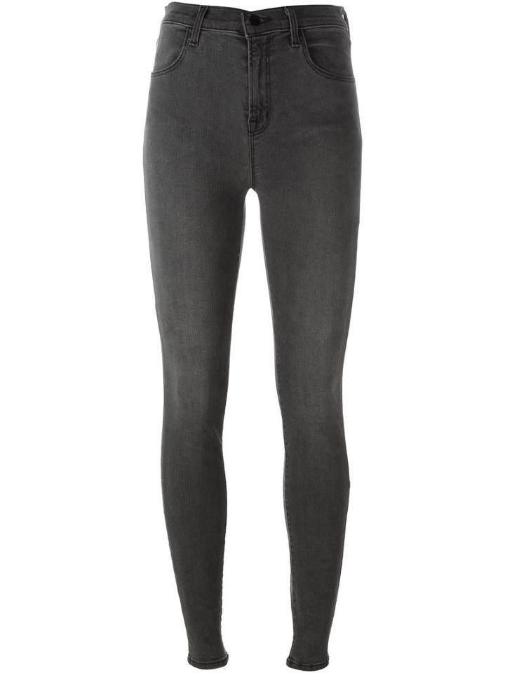 J Brand 'maria' High-rise Skinny Jeans, Women's, Size: 29, Grey, Cotton/spandex/elastane/polyester