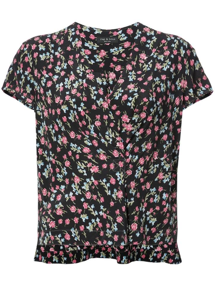 Rag & Bone Shields Short Sleeve Top - Black