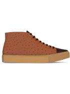Myswear Carnaby Hi-top Sneakers, Women's, Size: 40, Yellow/orange, Ostrich Leather/rubber