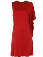 Tufi Duek Asymmetric Shift Dress - Red