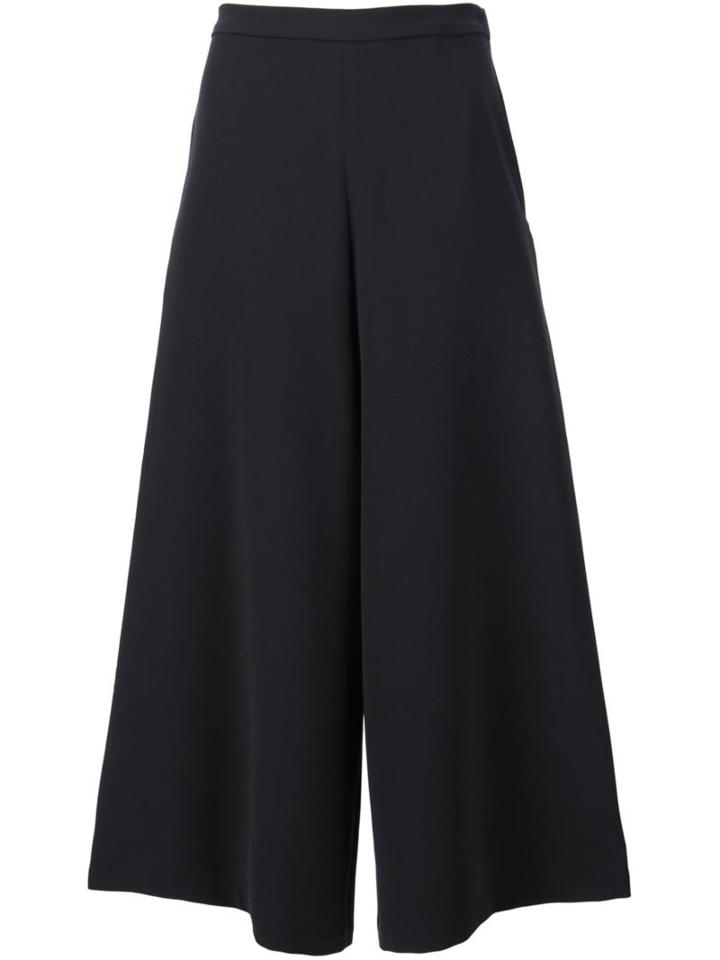 Rachel Comey Wide Leg Cropped Pants, Women's, Size: 8, Black, Polyester/spandex/elastane/viscose