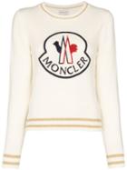 Moncler Logo-embroidered Jumper - White