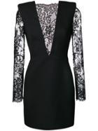 Alexander Mcqueen Lace Panel Dress - Black