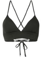 Seafolly Quilted Fixed Tri Bikini Top - Black