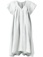 Tsumori Chisato - Buttoned Dress - Women - Linen/flax/polyester - S, Grey, Linen/flax/polyester