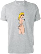 Aspesi Porn Star Print T-shirt, Men's, Size: Xxl, Grey, Cotton/polyester
