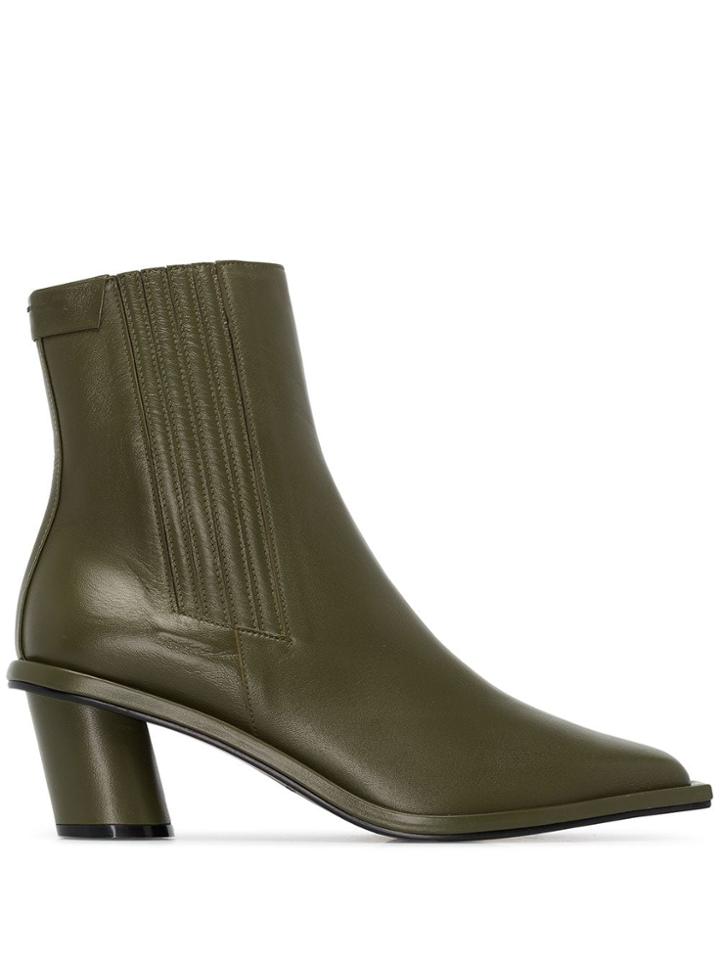 Reike Nen Stitched 60mm Ankle Boots - Green