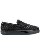 Philipp Plein Star Studded Slip On Sneakers - Black
