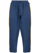 Pronounce Contrast Stripe Drawstring Trousers - Blue