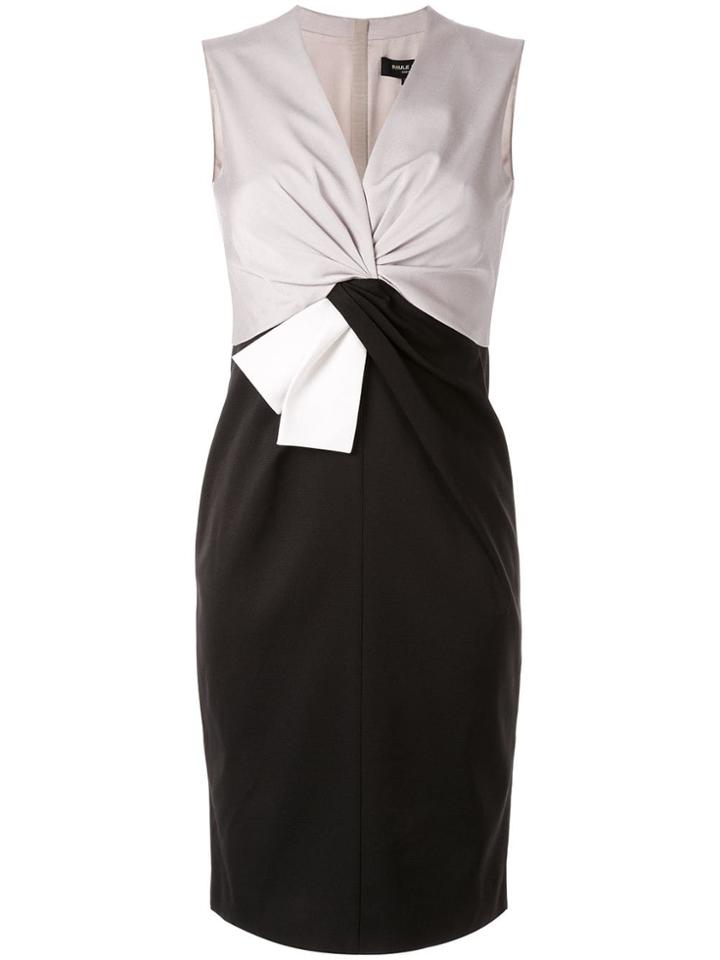 Paule Ka Contrast Ruched Fitted Dress - Purple