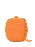 Serpui Wicker Clutch Bag - Orange