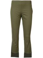 Hache - Asymmetric Cropped Trousers - Women - Cotton/linen/flax/nylon - 42, Green, Cotton/linen/flax/nylon