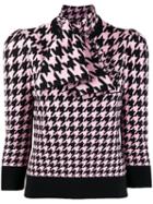 Alexander Mcqueen Houndstooth Jacquard Jumper - Black