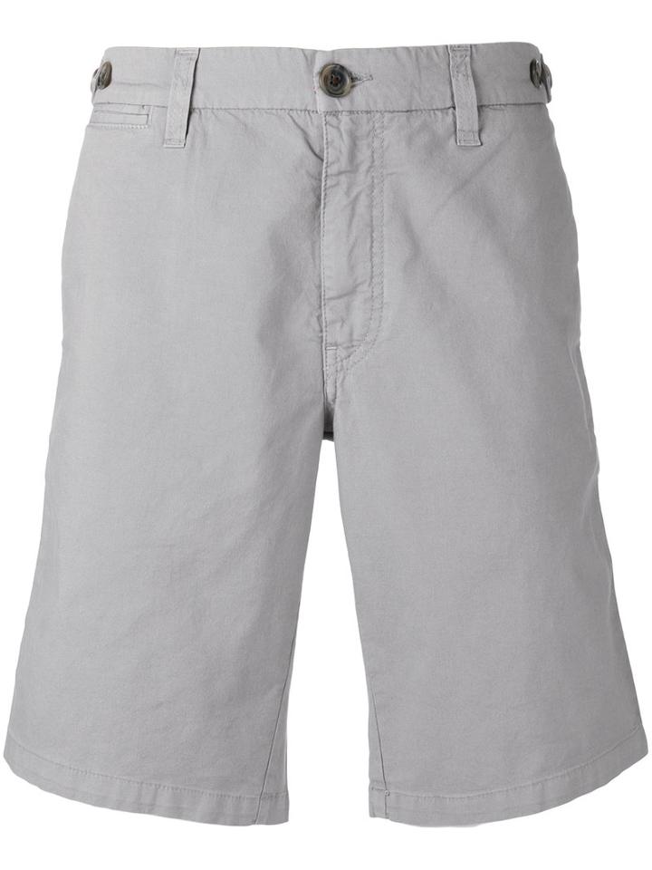 Eleventy Chino Shorts, Men's, Size: 32, Grey, Cotton/linen/flax/spandex/elastane