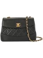 Chanel Vintage Trapezoid Cc Turn-lock Shoulder Bag - Black