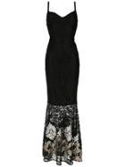 Olympiah Lace Long Dress - Black