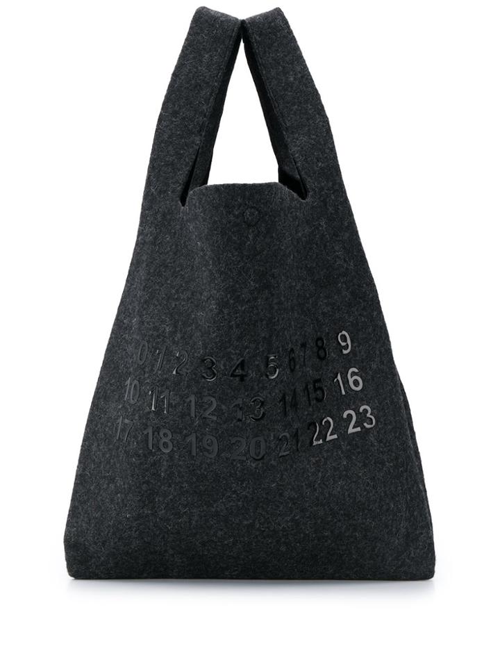 Maison Margiela Number Logo Print Tote - Grey