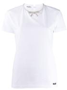 Miu Miu Gemstone Embellished T-shirt - White