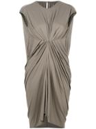 Rick Owens Lilies Gathered-front Draped Dress - Grey