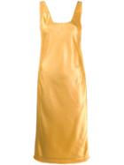 Acne Studios Satin Midi Dress - Yellow