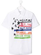 Msgm Kids Colour Logo Print Shirt - White